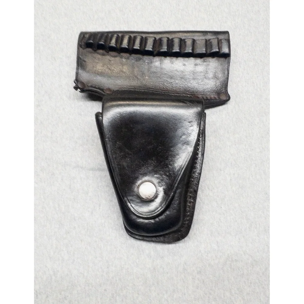 Vtg Safety Speed Holster Utility‎ Belt Ammo Cartridge Pockets Worn Leather USA
